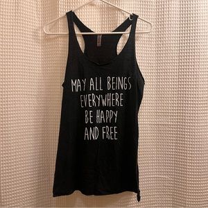 Yoga Namaste Tank Top | Dark Grey | Women Large